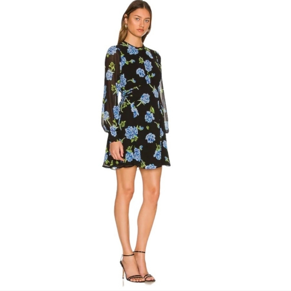 🆕️ Free People Samantha Lace Up Floral Print Chiffon Dress Sz. XL